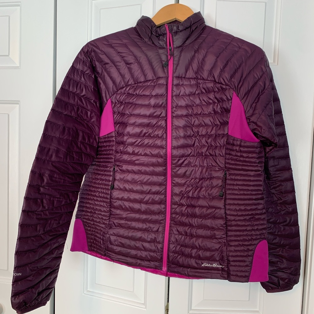 EDDIE BAUER women’s goose down jacket wine color